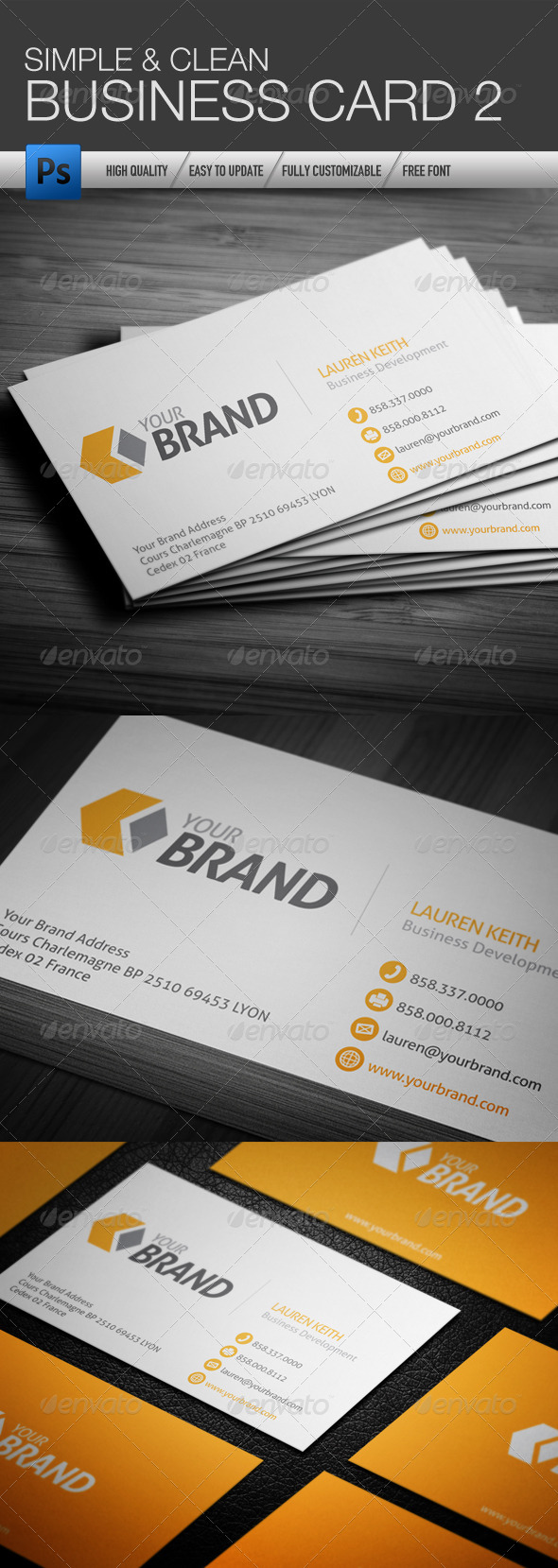 Simple and Clean Business Card 2 - Corporate Business Cards