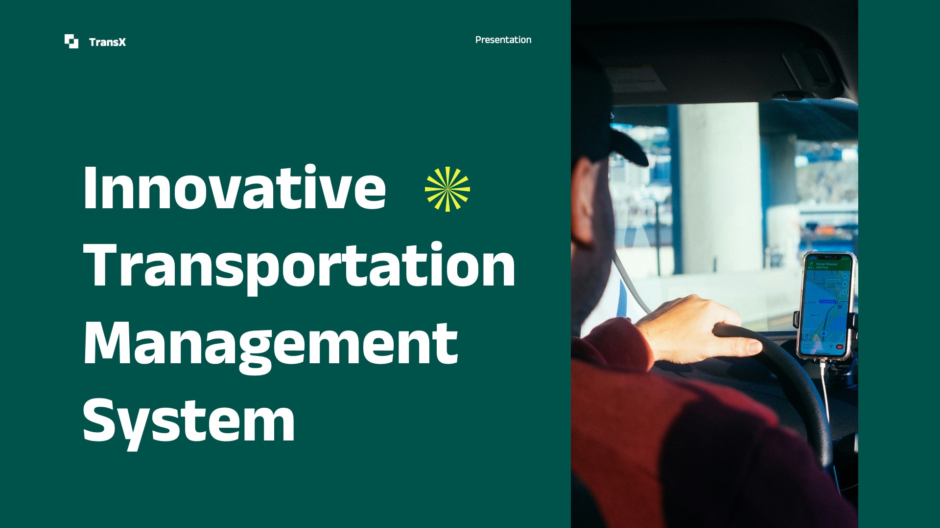 Green Transportation Pitch Deck PowerPoint, Presentation Templates