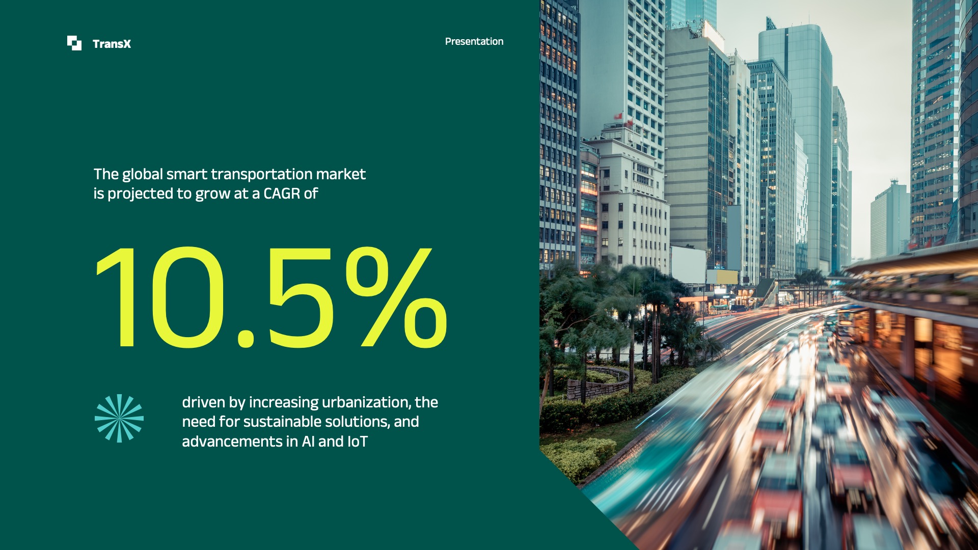 Green Transportation Pitch Deck PowerPoint, Presentation Templates