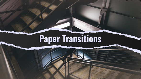 Torn Paper Transitions Premiere Pro template preview