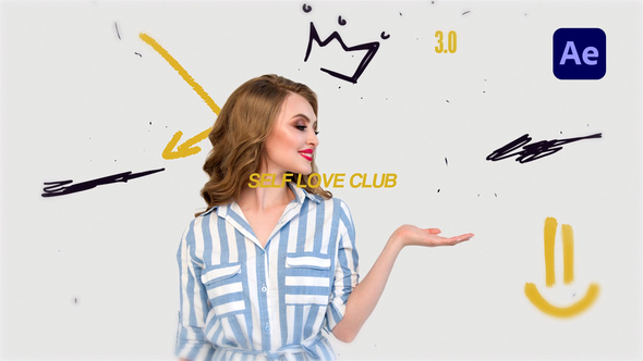 Grunge Doodles Art Intro Openers template preview