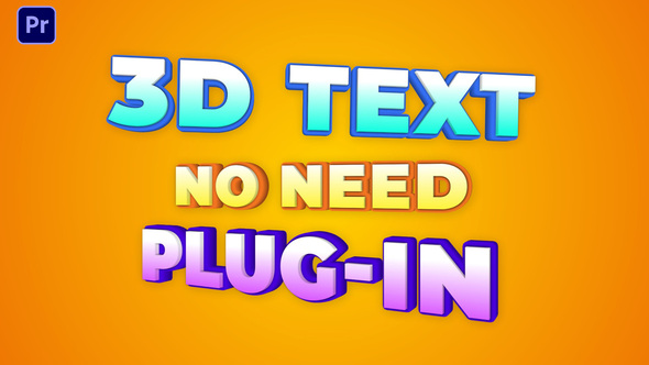 3D Animated Texts Premiere Pro template preview
