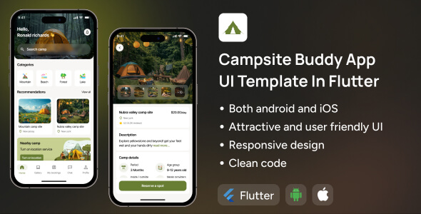 flutter campsite app banner