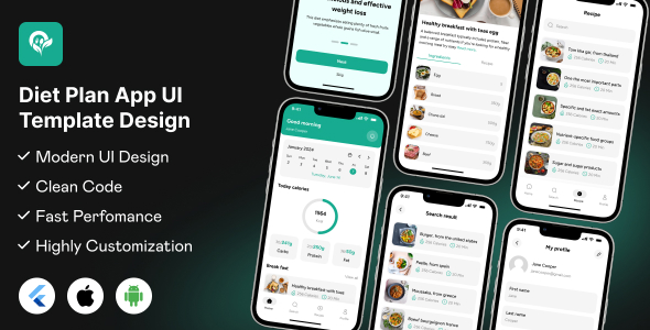 flutter diet planner app banner