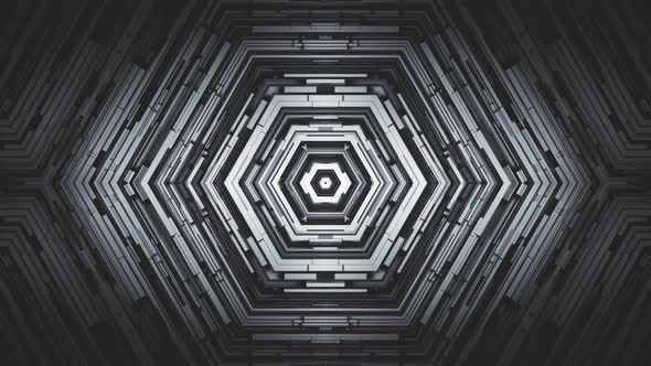 Hexagonal Dark Abstract Background