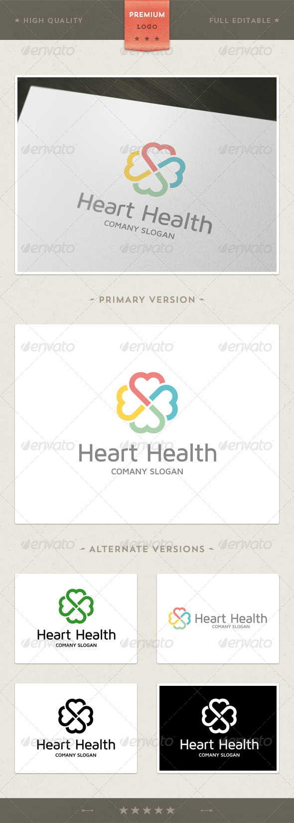 Heart Health Logo Template - Symbols Logo Templates
