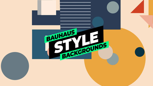 Bauhaus Style Backgrounds Elements template preview