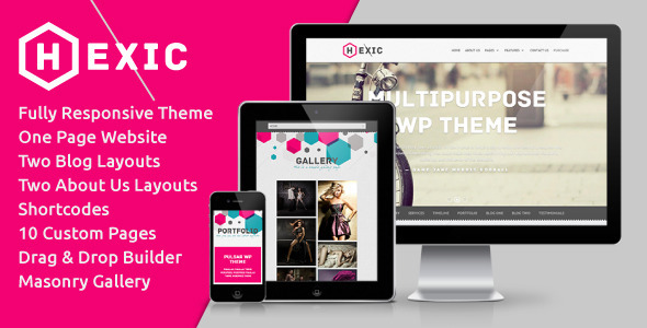 Hexic - Multipurpose One Page Responsive WP Theme - Creative WordPress