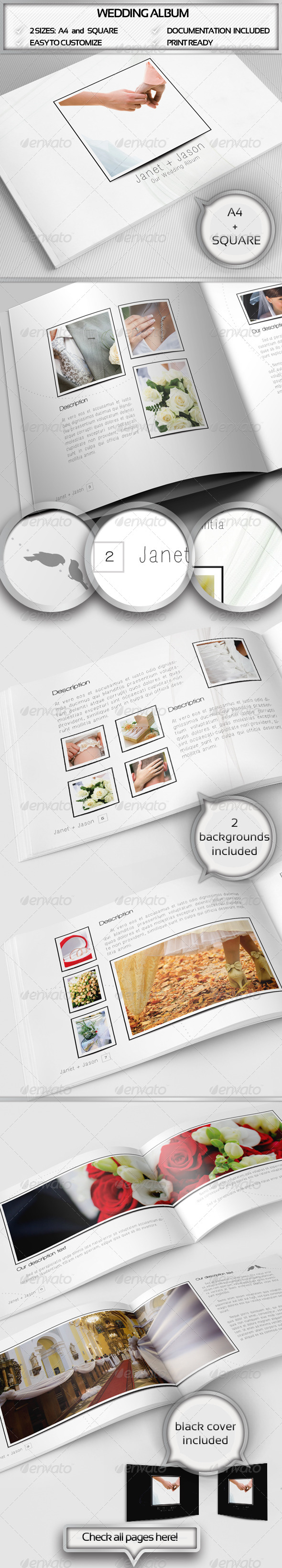 Elegant Wedding Album - Photo Albums Print Templates