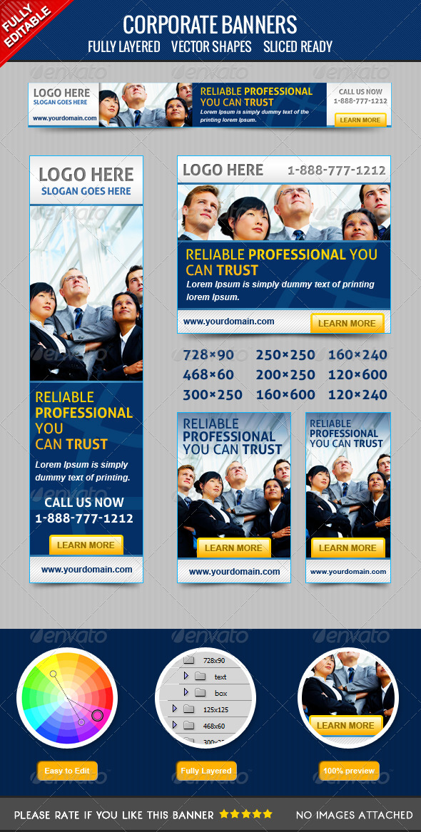 Corporate Banners - Banners & Ads Web Elements