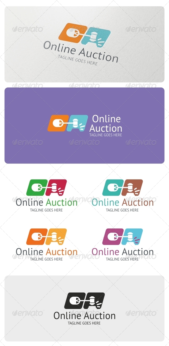 Online Auction Logo Template - Symbols Logo Templates