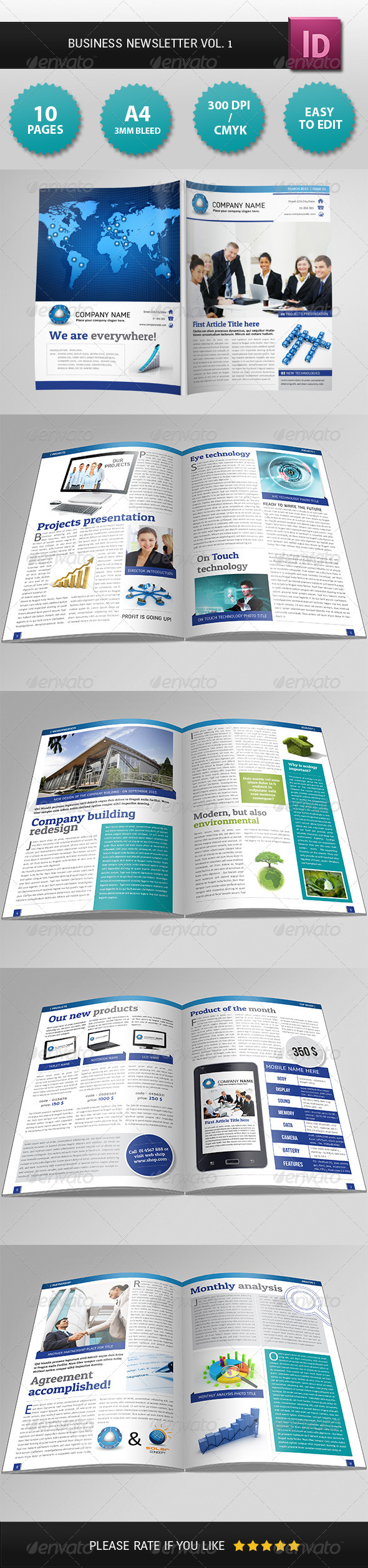 Business Newsletter Vol. 1 - Newsletters Print Templates