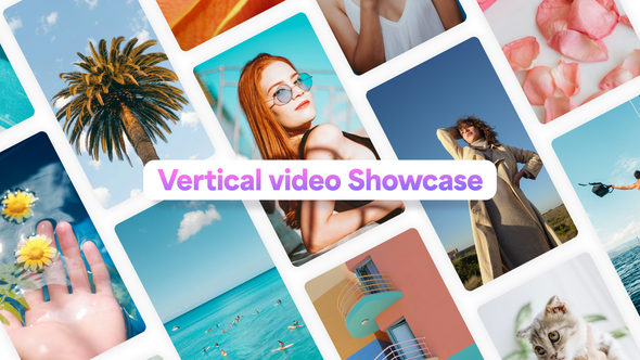 Vertical Video Showcase Video Displays template preview