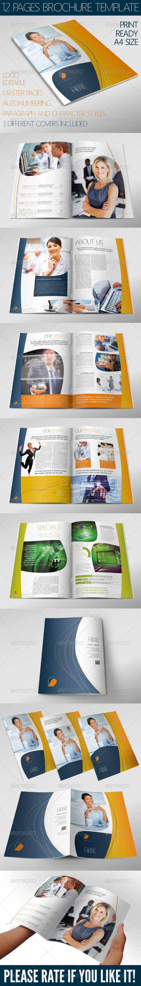 Corporate Brochure 12 Pages A4 - Print Templates