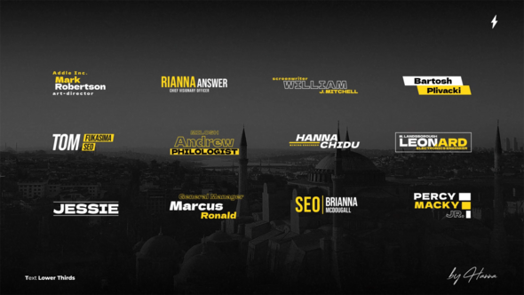 Text Lower Thirds - AE Elements template preview