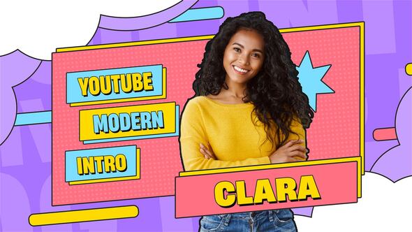 Modern YouTube Podcast Intro Openers template preview