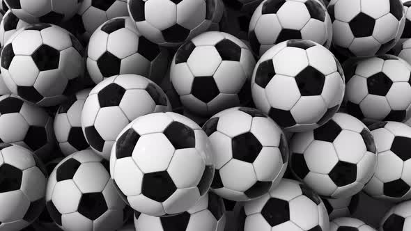 Soccer Balls Background 4k