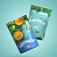 Set of 3D-rendered mockup templates for glossy, sealed doypack packaging