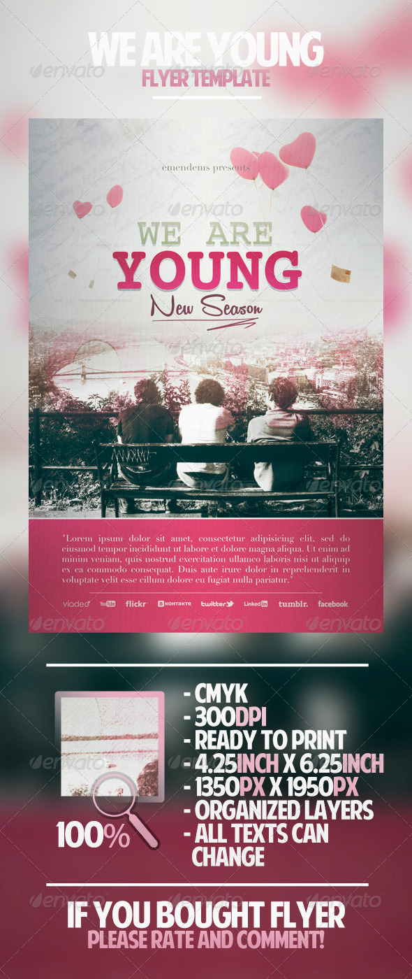 We Are Young Flyer Template - Miscellaneous Events