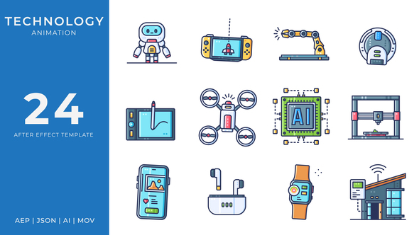 Technology Animated Icons | After Effects alt