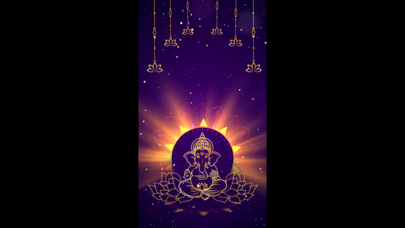 Ganesh Chaturthi Celebration Vertical Background 01