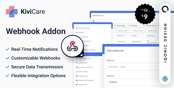 kivicare webhook addon sp