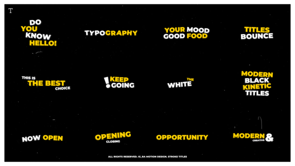 Stroke Titles Titles template preview