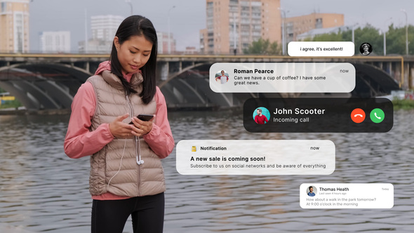 Text Notification Bars Titles template preview