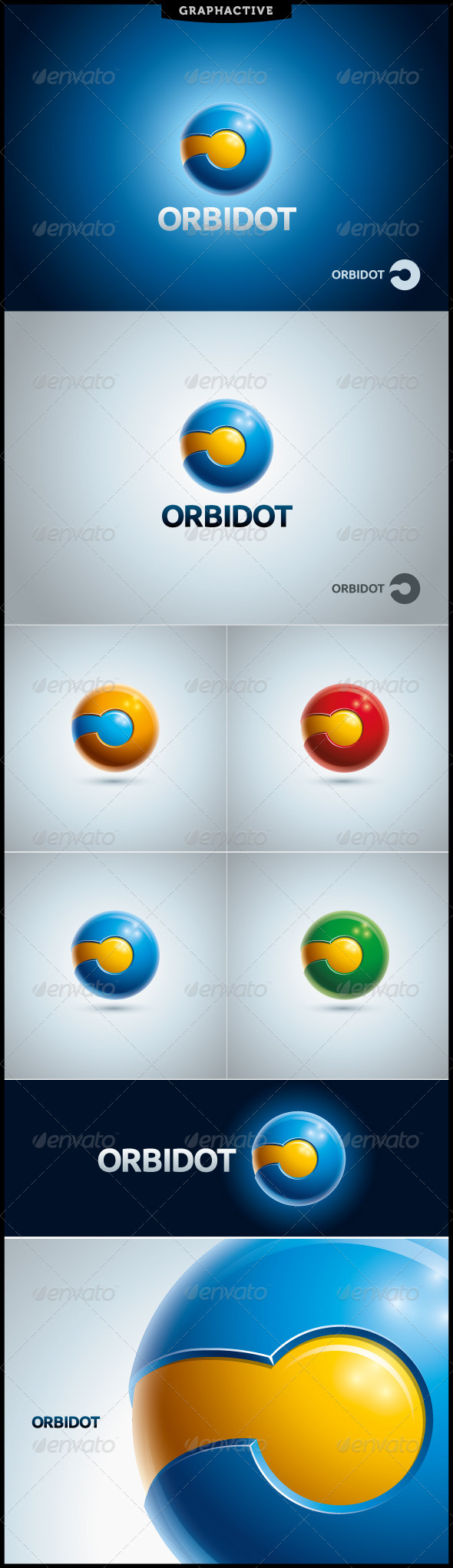 Orbidot Globe Logo Template - 3d Abstract