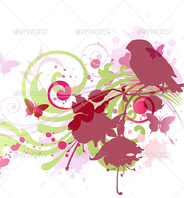 Abstract Background with Bird - Abstract Conceptual