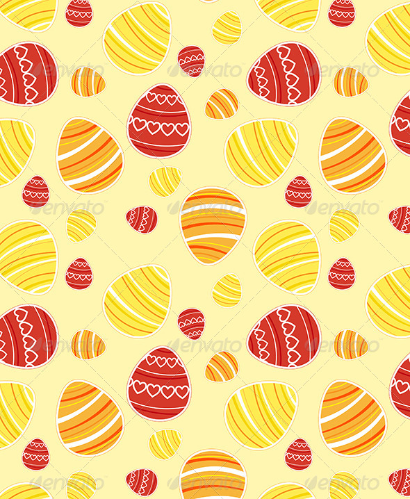 Yellow Easter Seamless Pattern - Patterns Decorative