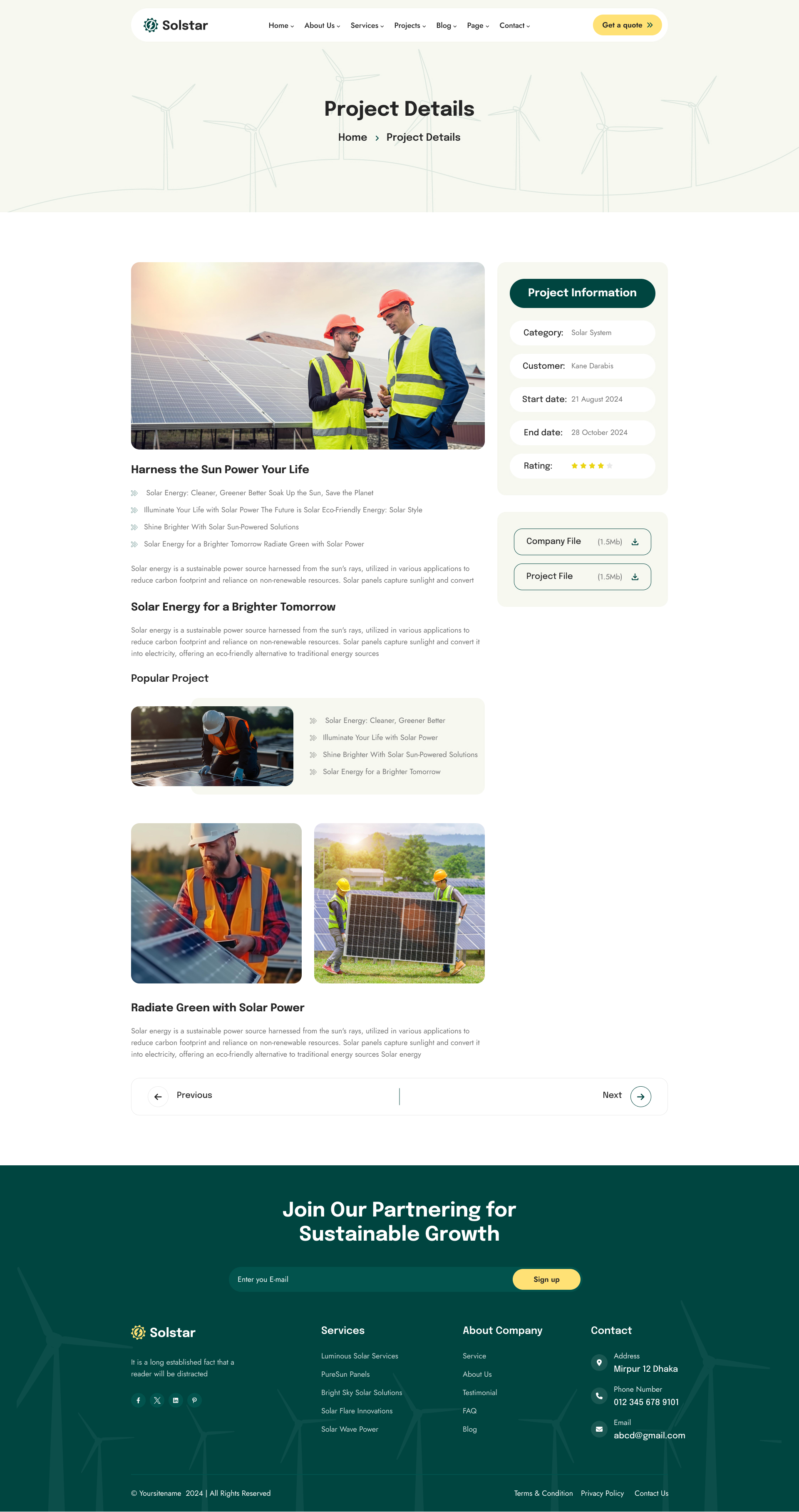 Solstar Solar Solstar - Solar & Renewable Energy Figma Template by Mugli | ThemeForest