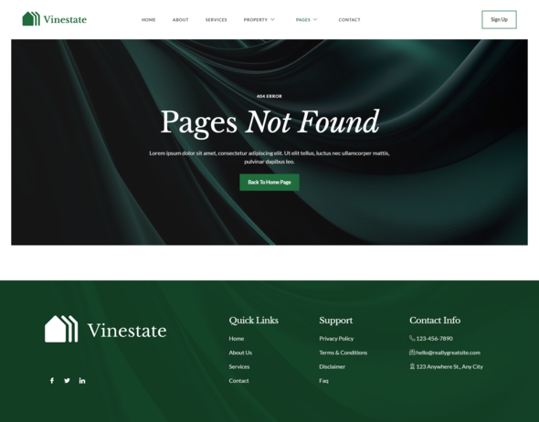 Vinestate - Real Estate & Property Elementor Template Kit