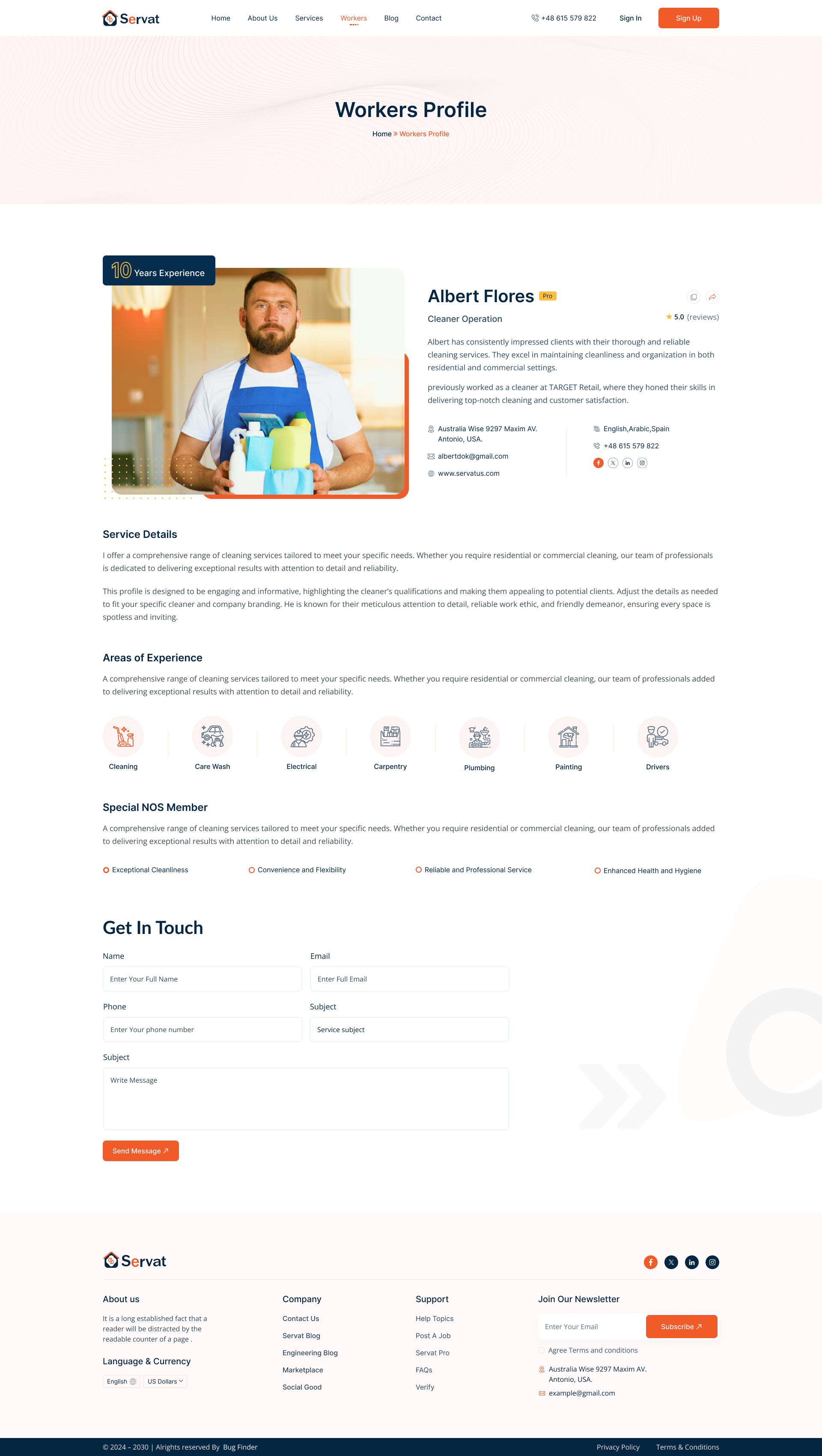 Servat - Handyman Service Provider HTML Template by binary-vines ...