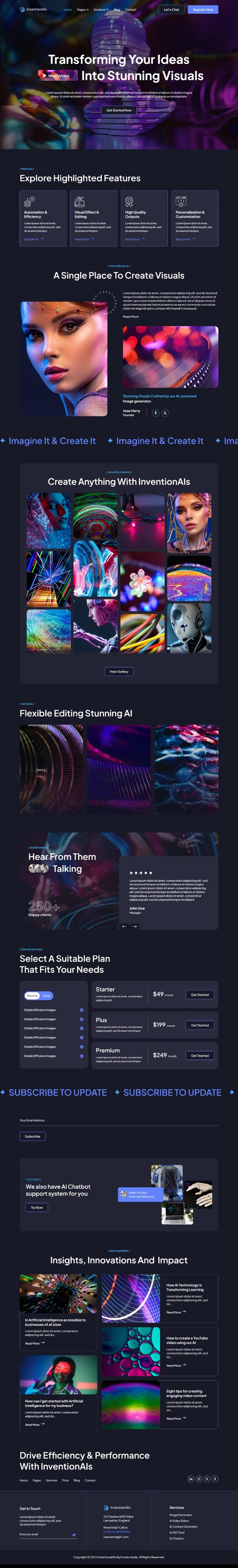 InventionAIs - AI Startups & Technology Elementor Template Kit