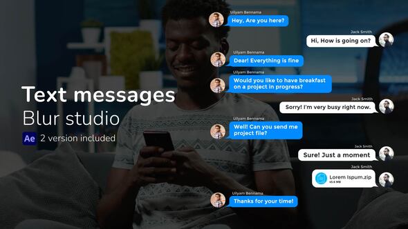 Text Messages Titles template preview