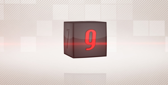 3D Box Countdown Logo Reveal