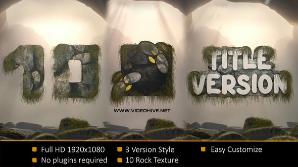 Moss Grass Stone Countdown Elements template preview