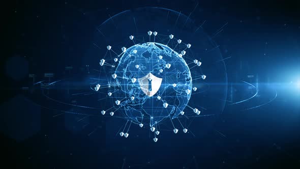 Shield Icon Cyber Security And Digital Data Network  00686 alt