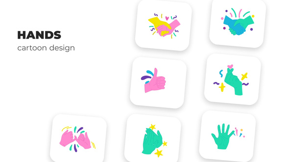 Hands - Cartoon Design Elements template preview