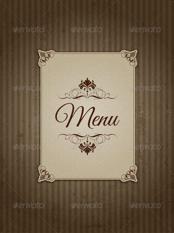 Vintage Menu Design - Backgrounds Decorative