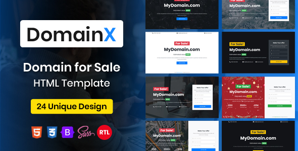 DomainX - Domain for Sale HTML Template