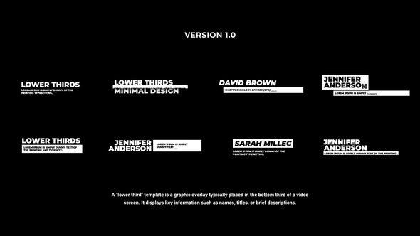 Lower Thirds | AE Titles template preview