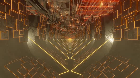 Sci Fi Futuristic Technology Laser Tunnel Scifi Corridor