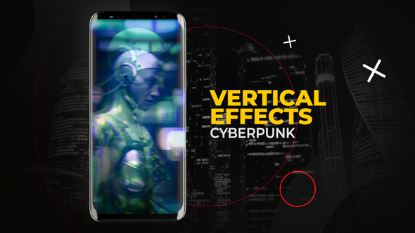 Vertical Cyberpunk Effects | After Effects Elements template preview