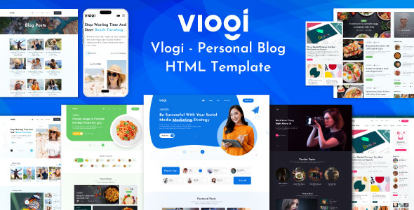 Vlogi – Responsive Personal Blog HTML Template by thecodude | ThemeForest