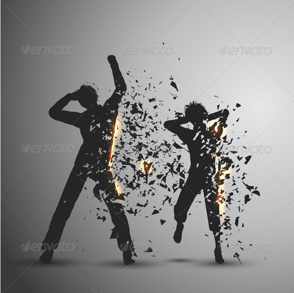 Exploding Silhouettes - People Characters