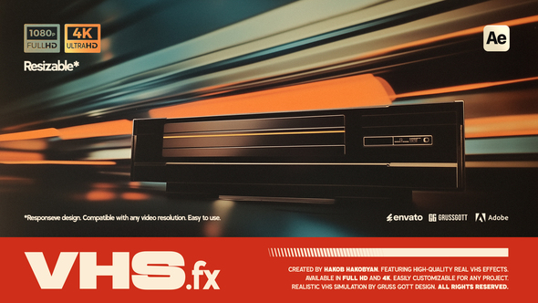 VHS Overlay Effect Elements template preview