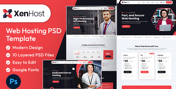 XenHost | Web Hosting PSD Template