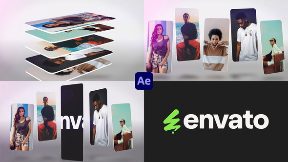 Fashion Cards Logo for After Effects